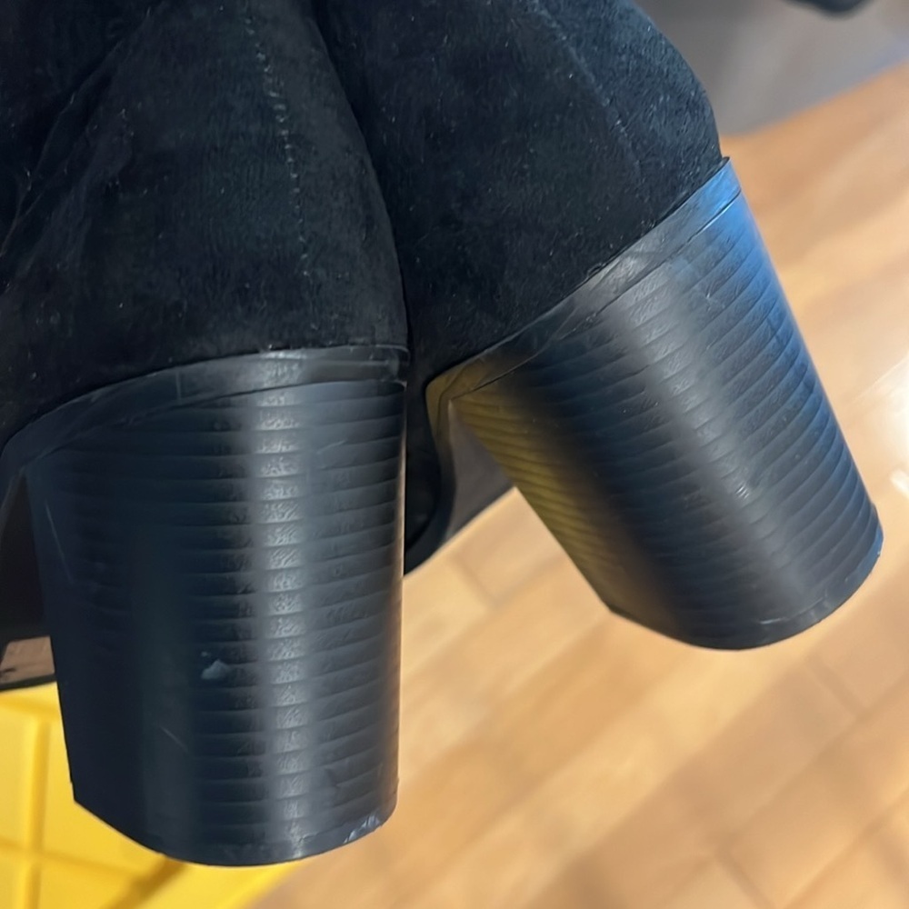 Martella Black Suede Ankle Booties - Picture 10 of 10